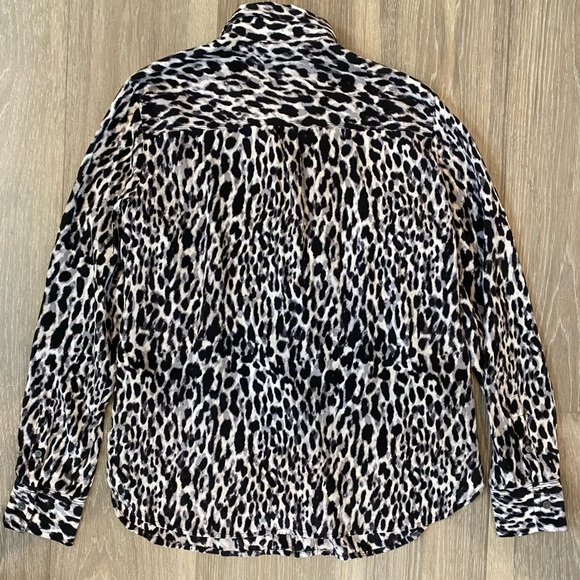 Banana Republic Button Down Silk Shirt - Black, Gray & White - Picture 3 of 3